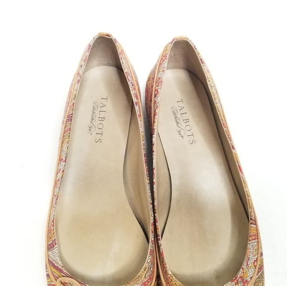 Talbots Paisley Ballerina Bow Flats - Picture 3 of 7